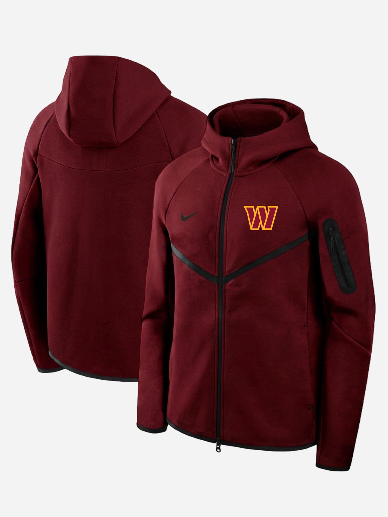Men 2026 Nike NFL Washington Commanders hoodie red 05->washington commanders->NFL Jersey